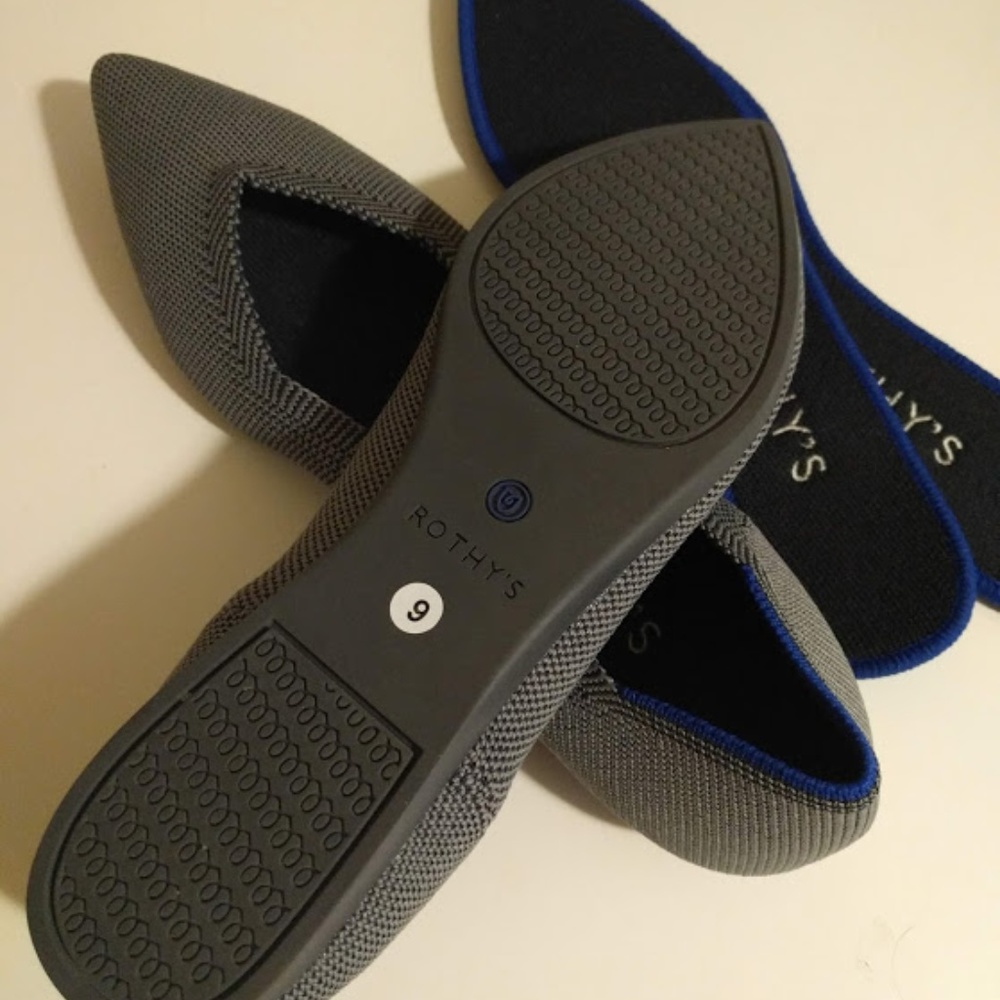 Rothy's Size 9 Pointed shoes - Cloud Grey Birdseye